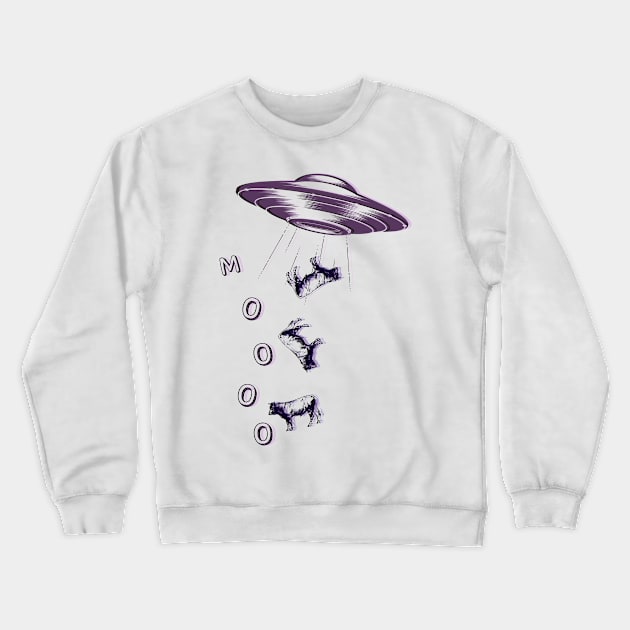 It's 10 o'clock, do you know where your cows are? Crewneck Sweatshirt by Aqua Moon Creations